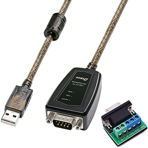 DTECH USB to RS422 RS485 シリアル ポート コンバーター ケーブル 0.5m...