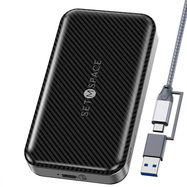 SETMSPACE ssd 外付け USB3.2 GEN2 USB-C (20Gbps) 最大読出速...