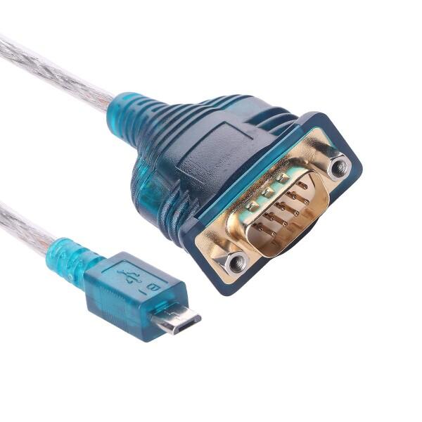 3m Mirco-USB-RS232 DB9オスシリアルアダプターケーブル（Windows Mac ...