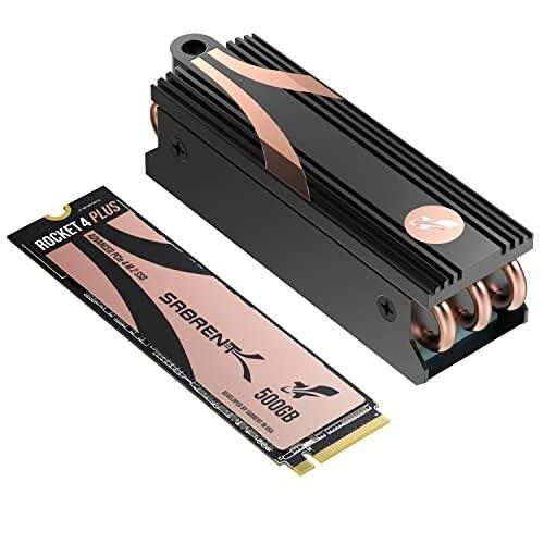 SABRENT SSD 500GB、M.2 ヒートシンク付 M.2 SSD 500GB PCIe 4...