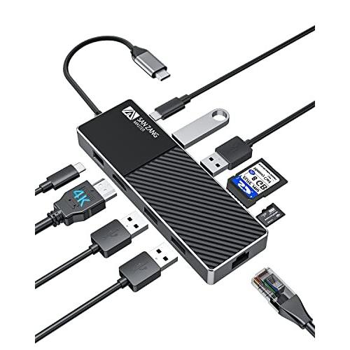 2023最新型 SAN ZANG MASTER 10-IN-1 USB C ハブ ドッキングステーシ...