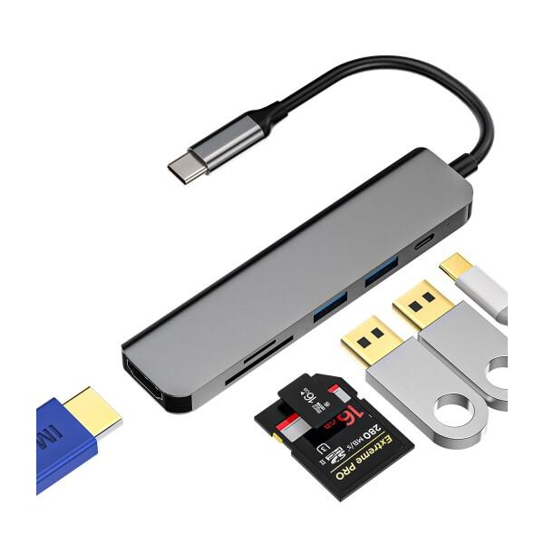 USBハブ タイプc Hdmi SDカードリーダー マイクロsd USB変換アダプタ同時きゅうそく充...