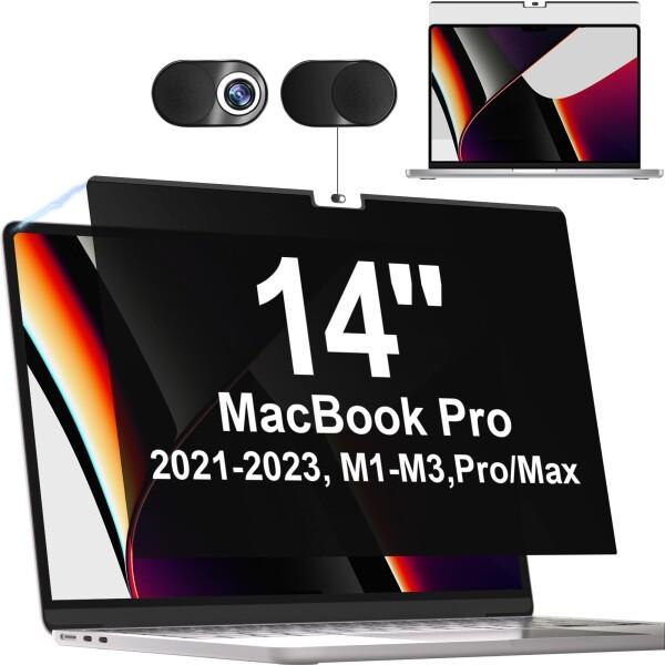 MacBook Pro 14 覗き見防止フィルム 14インチ (2021-2023, M1, M2)...