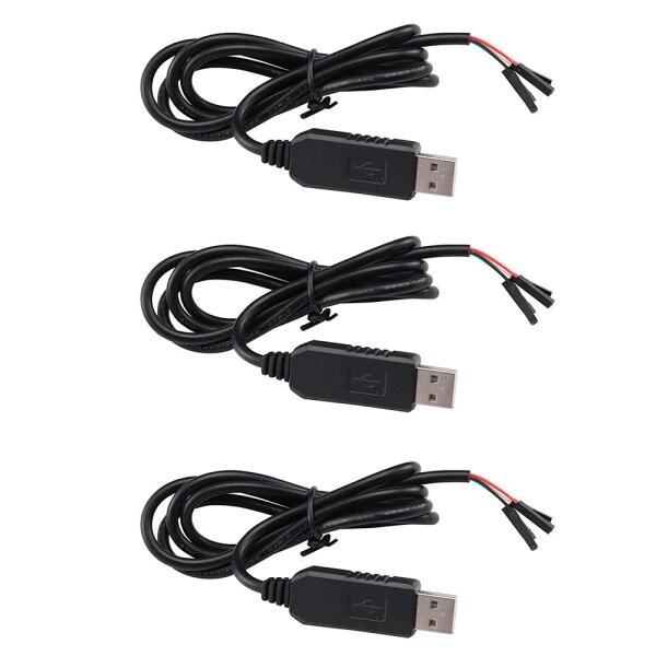 VKLSVAN 3個 PL2303HX USB-TTL アダプタシリアル 変換ケーブル モジュール ...