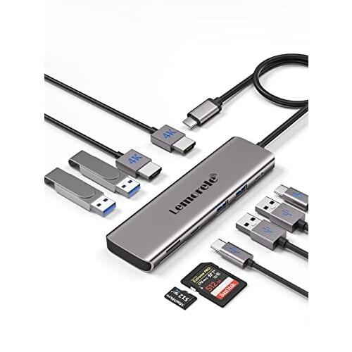 ドッキングステーション usb c ハブ 10-in-1 MST HDMI ２つ デュアル Lemo...