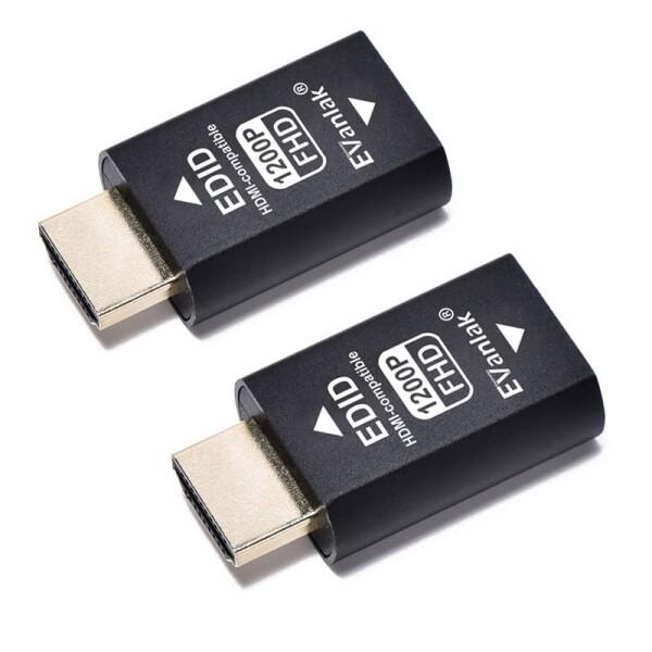 EVanlak(イヴァンラック) 第3世代 HDMI EDIDエミュレーター パススルー ドングル ...