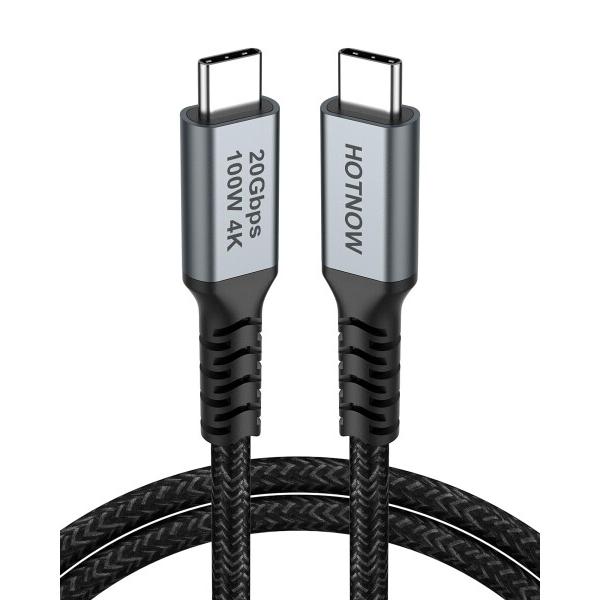 HOTNOW短いUSB CからCケーブル0.5m 1本、50cm 100W 4K ビデオUSB C ...