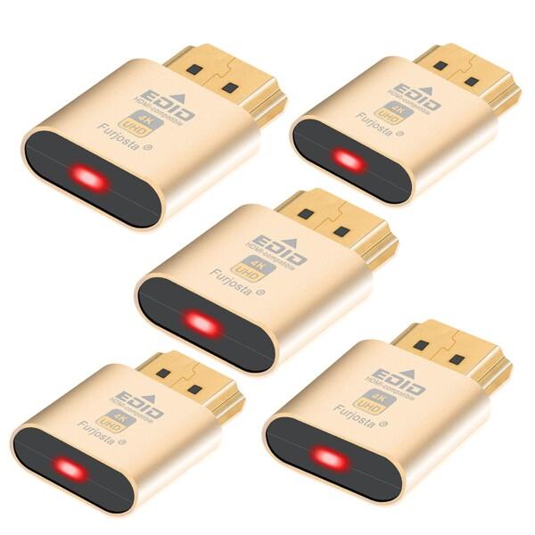 DispalyPort ヘッドレス ゴースト ディスプレイエミュレータ ブルーライト付き PC 4K...