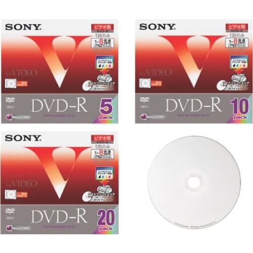 ソニー DVD-R ディスク録画用プリンタブル1-8倍速20枚入り5ミリ薄型ケース 20DMR120...