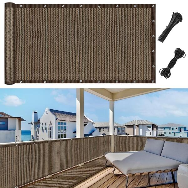 Timicleベランダカーテン目隠し高密度ポリエチレン製ダークマスクを使用風通しが良く防音効果も