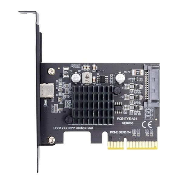 CYカードUSB 3.2 Gen 2 Type-C 20 Gbps USB-CからPCI-E 4 X...