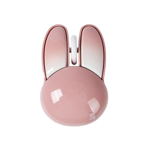 M6DM 2.4GHz USBワイヤレス Bluetoothマウス 可愛いウサギの耳の形 静音 無線...