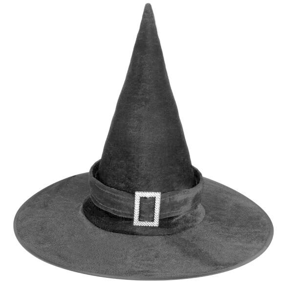 (Ahialstue) ハロウィン 魔女の帽子 魔法使い 三角帽子 ハロウィン帽子 ゴールドベルベッ...