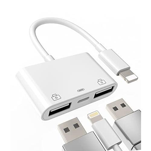 アップル Lightning USB 変換 同時 きゅうそく充電 ケーブル アダプタ(3in1)ライ...