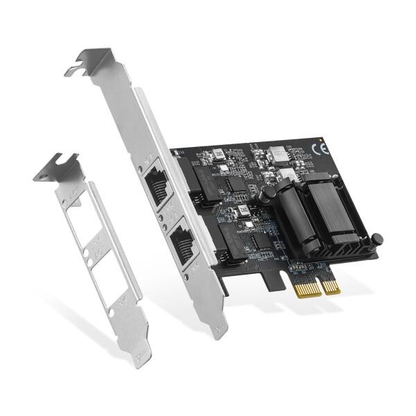 2ポート 2.5G PCIe ネットワークアダプター RTL8125B LANコントローラー 250...