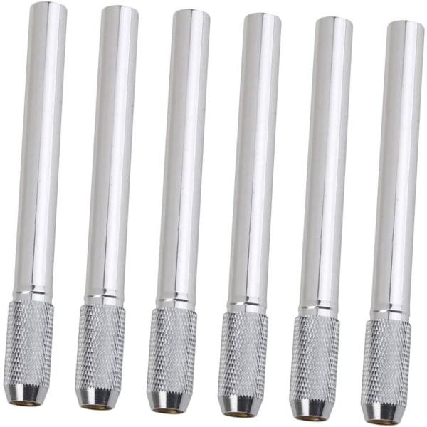 鉛筆延長ホルダー 6本セット 鉛筆キャップ 補助軸 軽量 エクステンダ 姿勢矯正 美術生 デッサン