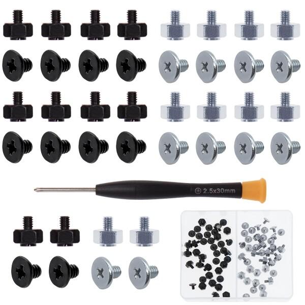 Zmbroll M.2 SSDネジ 80個 ブラックとシルバー M.2 ネジ 取り付けネジ M2 x...
