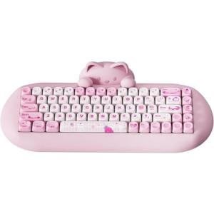 YUNZII 猫デザイン キーボード 本体 Amazon.com: YUNZII C68 Wireless Mechanical Keyboard,65