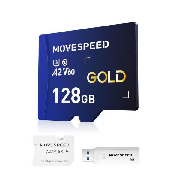 MOVE SPEED V60 マイクロsdカード 128GB 超高速 MicrosdXC Ninte...