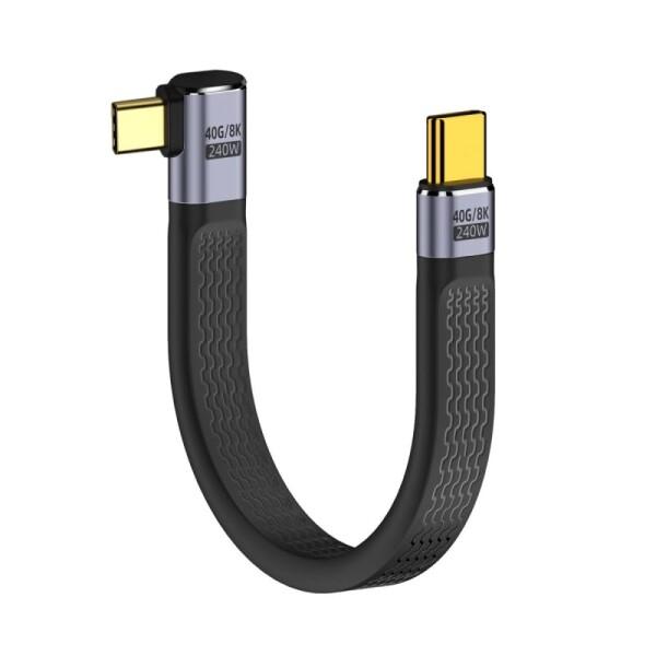 CY USB4.0ケーブル 240W 電源 Type-C USB-C オス-オス USB4 左 右 ...