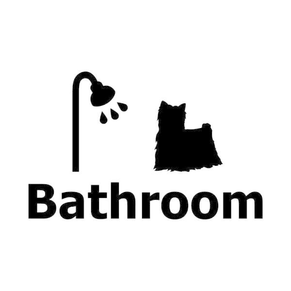 (ＫＡＩＭＩＲＵ ＳＴＯＲＥ) ウォールステッカー 犬 サイン バスルーム 浴室 風呂 店舗