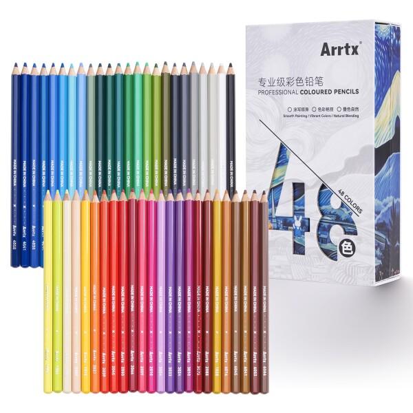 Arrtx 色鉛筆 油性色鉛筆 ソフト芯 高純度 高級色鉛筆 大人の塗り絵 スケッチ イラスト 落書...