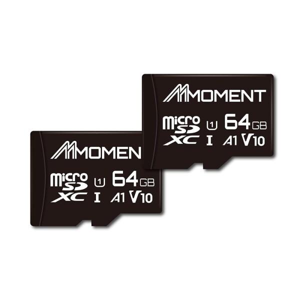 2枚セットMMOMENT マイクロSDカード 64GB MicroSDXCカード / Class10...