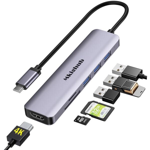 USB C ハブ 6-IN-1 Type C HDMI ハブ タイプC 拡張 HDMI4K@30Hz...