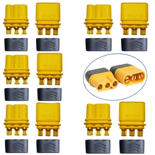 Maihuijia 5対 Amass MR 30 MR 60オスメスコネクタプラグ2 mmメッキコネ...