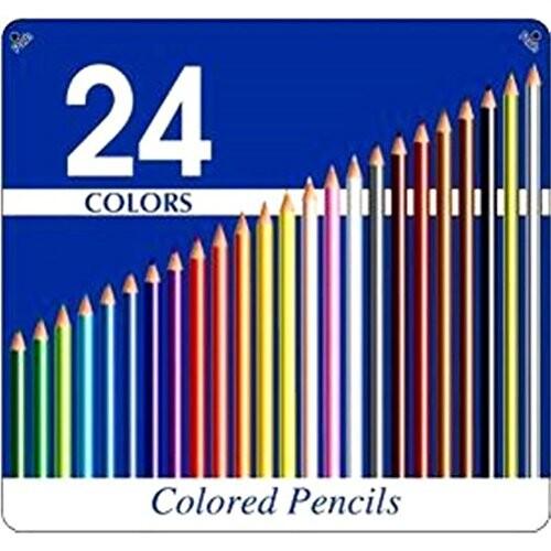 缶入り色鉛筆 24色