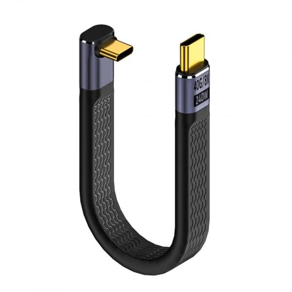 CY Up Angled 240W Type-C USB-C オス-オス USB4 40Gbps 1...