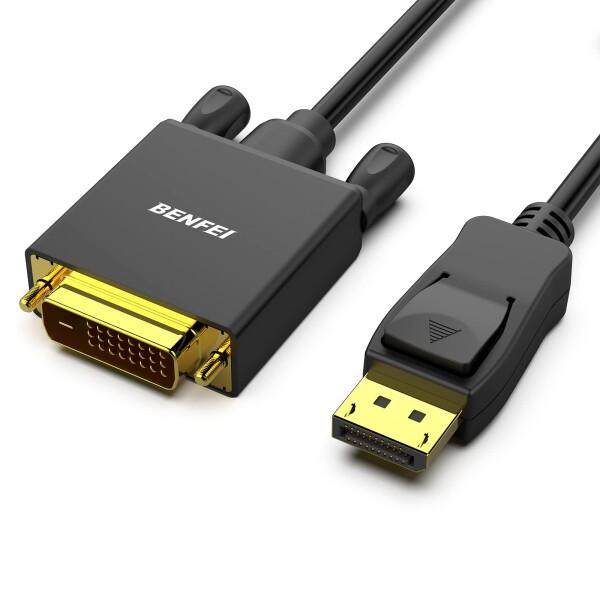 BENFEI DisplayPort to DVI 1.8m ケーブル 1080P@60Hz オス ...