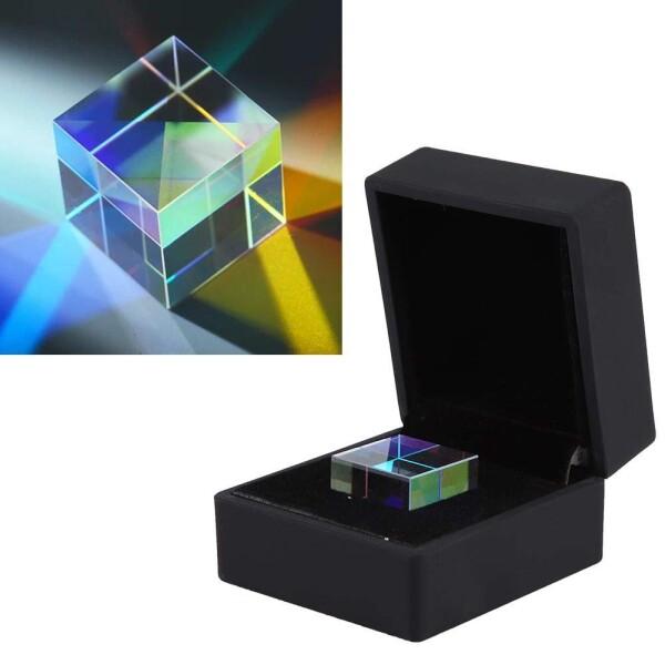 1個 ダイクロイック 立方体プリズム 光学ガラス 両面プリズム スプリッター 物理 科学 教育用ツ