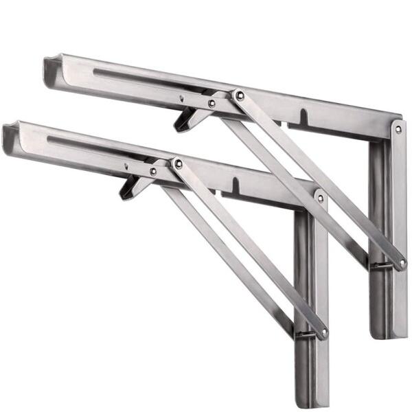 Homeme 棚受け金具 L字型 SUS304ステンレス鋼 2本入 耐荷重80kg 棚支え ブラケッ...