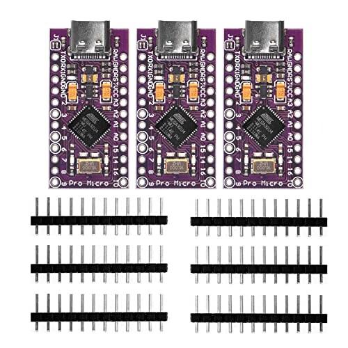 OSOYOO 3個セット Type C Leonardo Pro Micro Atmel mega ...