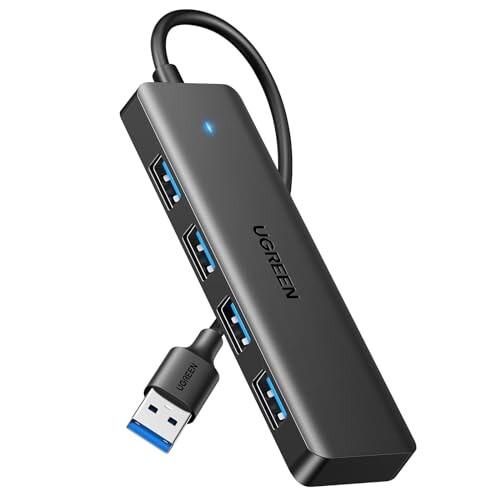 UGREEN USB 3.0 ハブ 増設 4ポートUSB A ハブ 5Gbps高速転送 スリム軽量ハ...