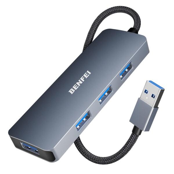 BENFEI USB 3.0 ハブ 4ポート 超薄型 USB 3.0 ハブ MacBook、Mac ...