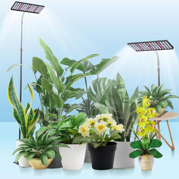 JCBritw 90W 植物育成ライト スタンド付き 着地デスクトップ LED 白いフルスペクトルL...