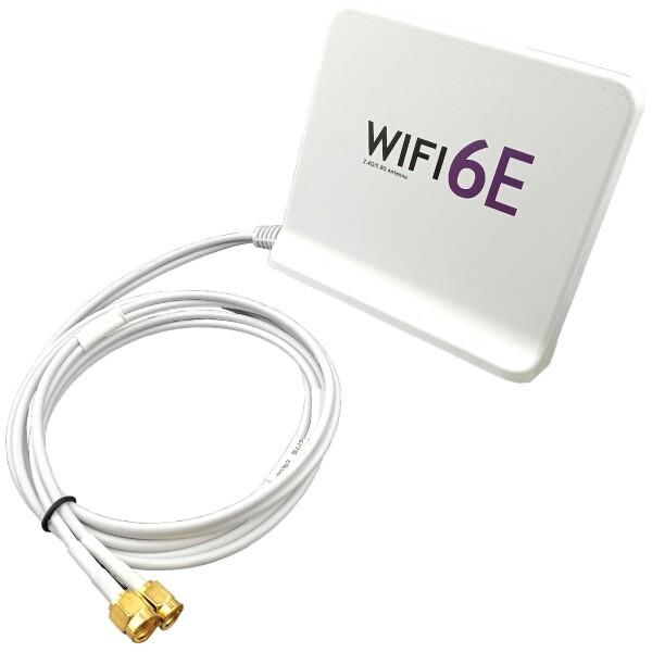 QAREQU WiFi 6E アンテナトライバンド 6GHz 5GHz 2.4GHz AX ネットワ...