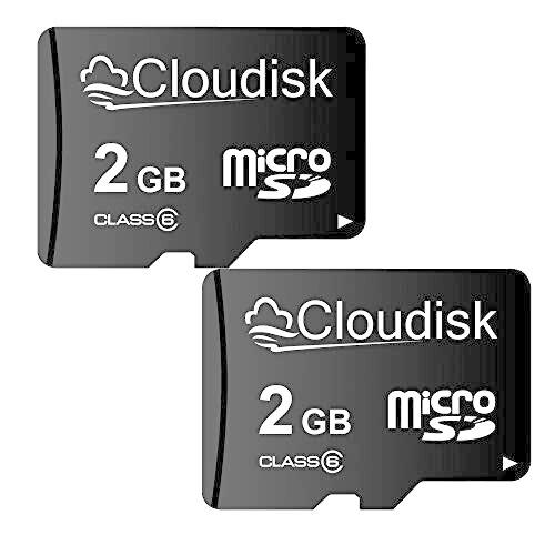Cloudisk Micro SDカード2 GB(2個セット) フラッシュカード クラス6、SDアダ...
