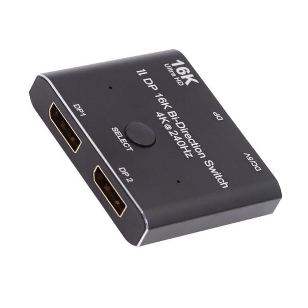 NFHK DP DisplayPort 2.0 双方向 2x1 スイッチ スプリッター セレクター ...