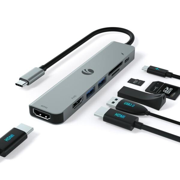 VCOM 7-in-1 ドッキングステーション USB C ハブ デュアルモニター HDMI 2ポー...