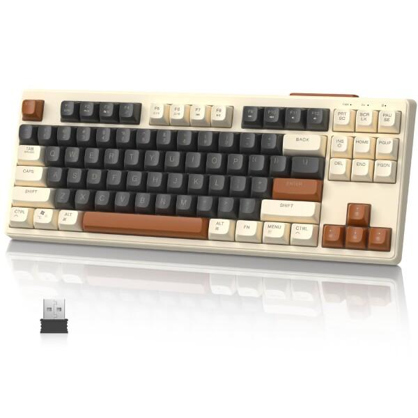 MAMBASNAKE+ZiYouLang M87 ゲーミングキーボード ワイヤレス Bluetoot...