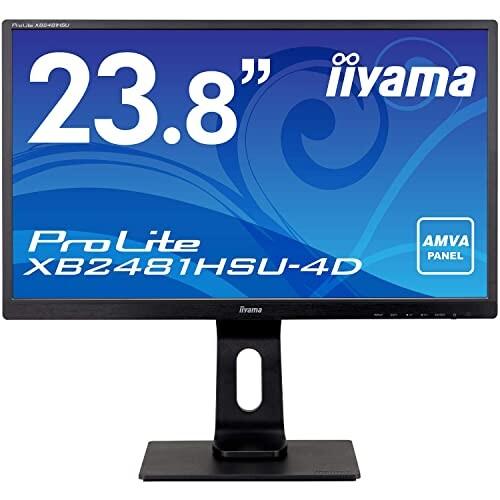 iiyama モニター ディスプレイ 23.8インチ フルHD AMVA 高さ調整 DisplayP...
