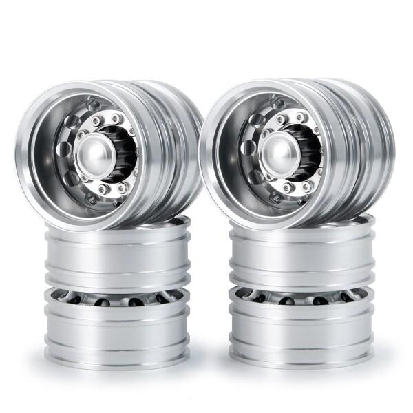 TRZX 1/14 タミヤ トレーラー トラクター トラック RC 車用アルミ後輪ハブ リム アップ...