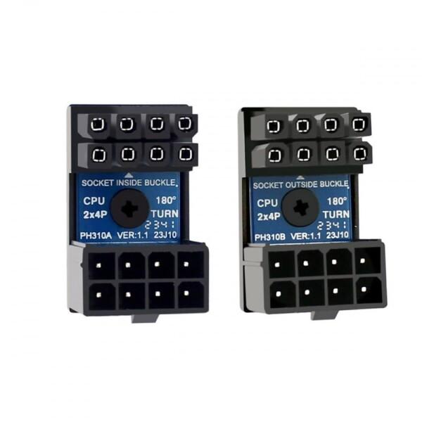 CY 2個/ロット ATX 8P EPS オスから8Pメス 360度アップダウンアングルパワーヘッダ...