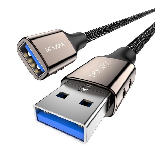 MOGOOD USB 3.0 延長ケーブル1M, USB 延長コード ケーブルを編む Type Aオ...