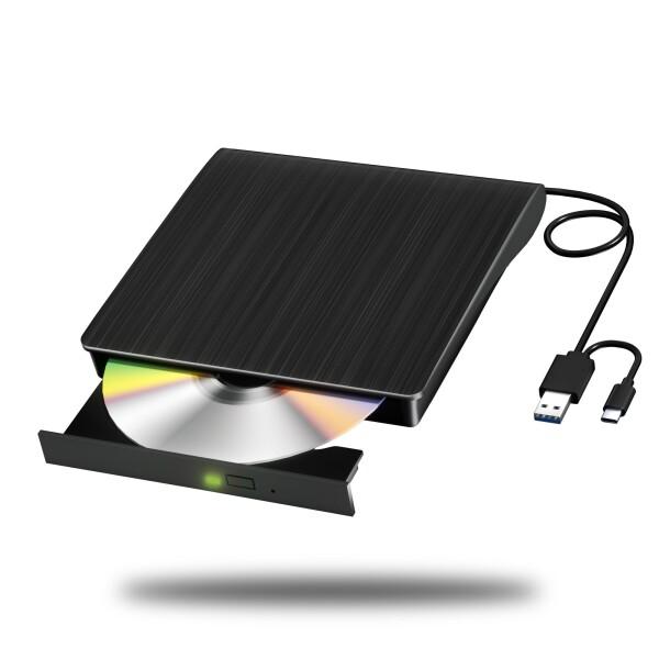 Yaeonku 外付け CD DVDドライブ DVDプレーヤー 高速USB3.0&amp;Type-C両用ケ...