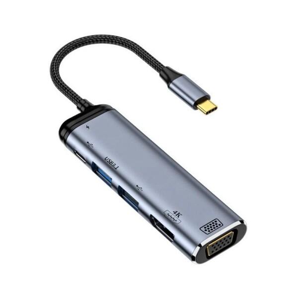xiwai Type C USB 3.1 USB−C変換HDMI VGAデュアルUSB 3.0 HU...