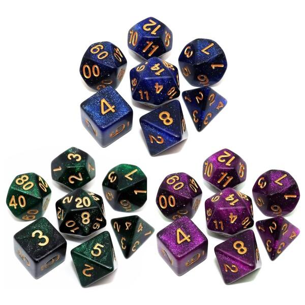 LIANHATA 多面体 ダイス サイコロ セット アクリル 21個入り D20 D12 D10 D...